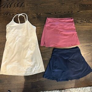 Athleta Kids Skirt Set - Yellow, Pink, and Navy